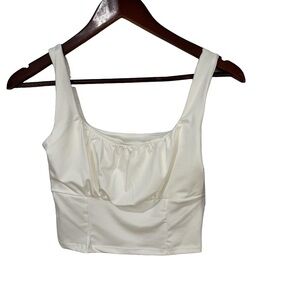 Live in the moment cream color crop top size small